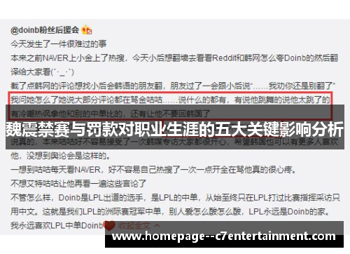 魏震禁赛与罚款对职业生涯的五大关键影响分析